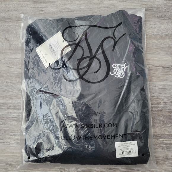 SikSilk youth overhead hoodie in black Size 15 - Picture 13 of 14